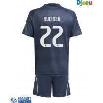 Real Madrid Antonio Rudiger #22 Gostujuci Dres za djecu 2025-26 Kratak Rukav (+ Kratke hlače)